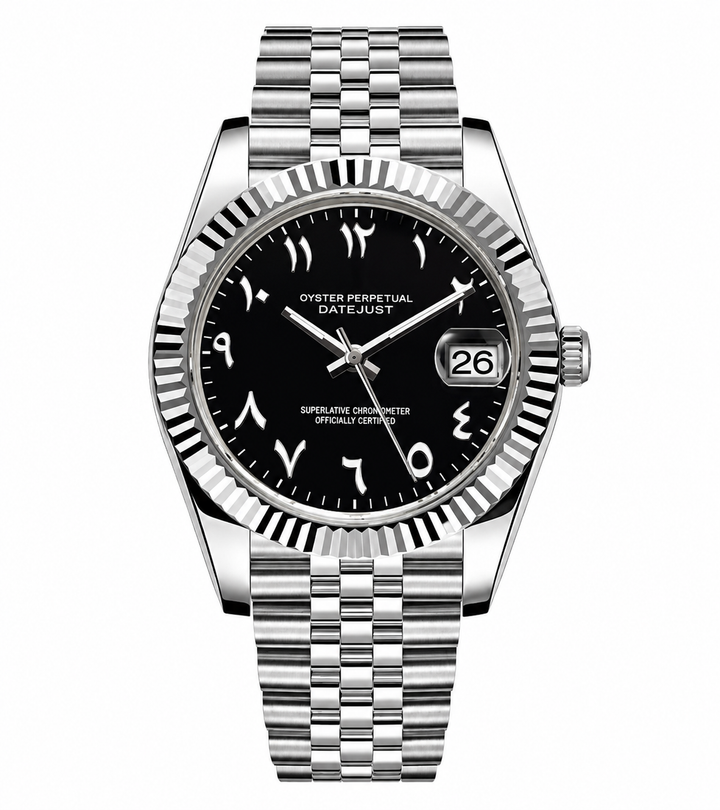 Datejust Black Arabic